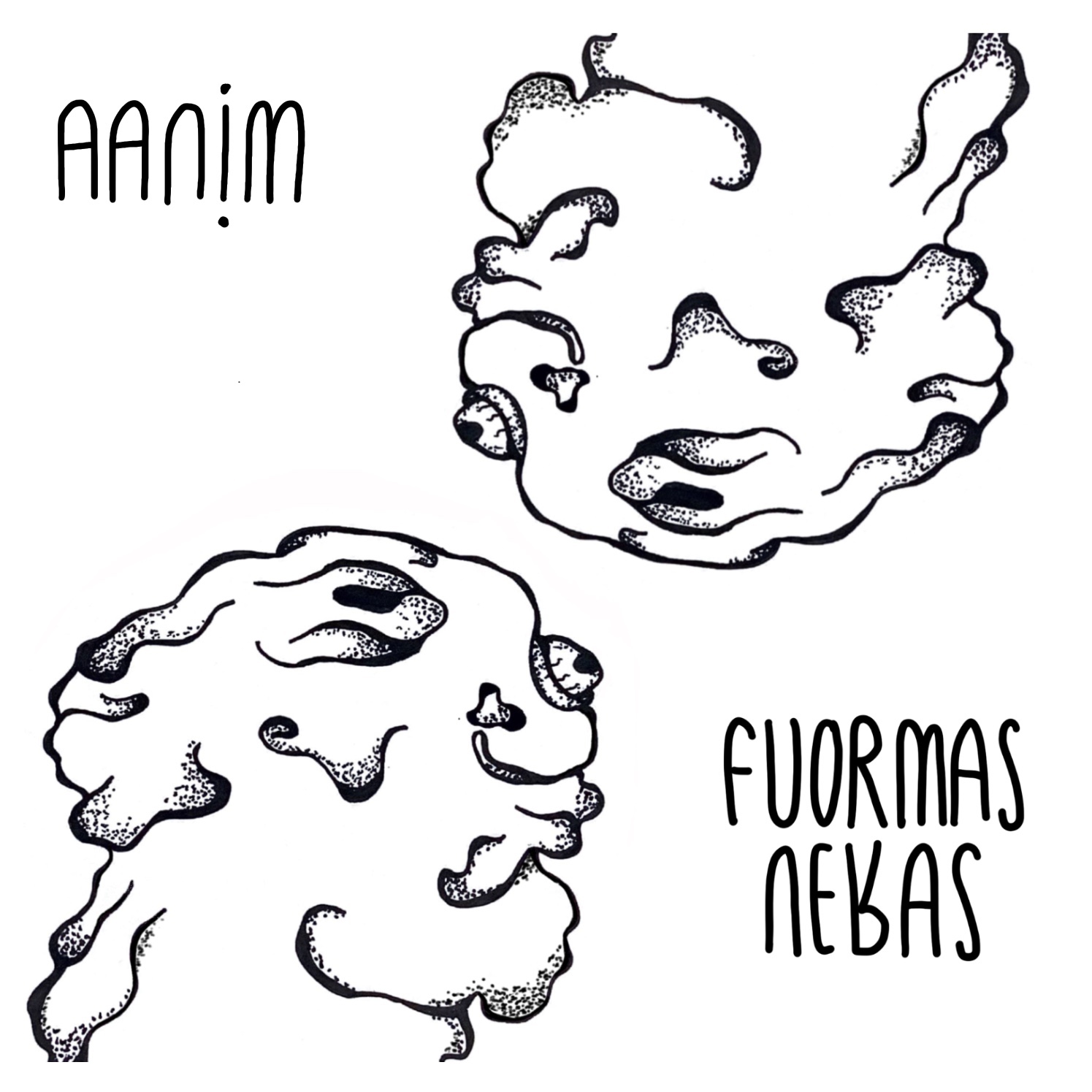 Fuormas Neras album artwork in black and white
